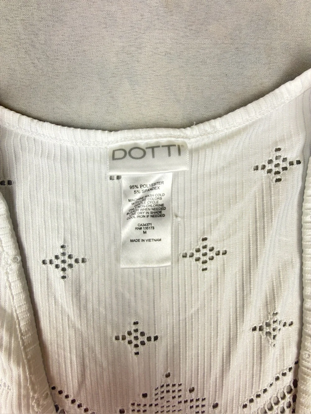 Dotti White Crochet Drawstring Swim Coverup